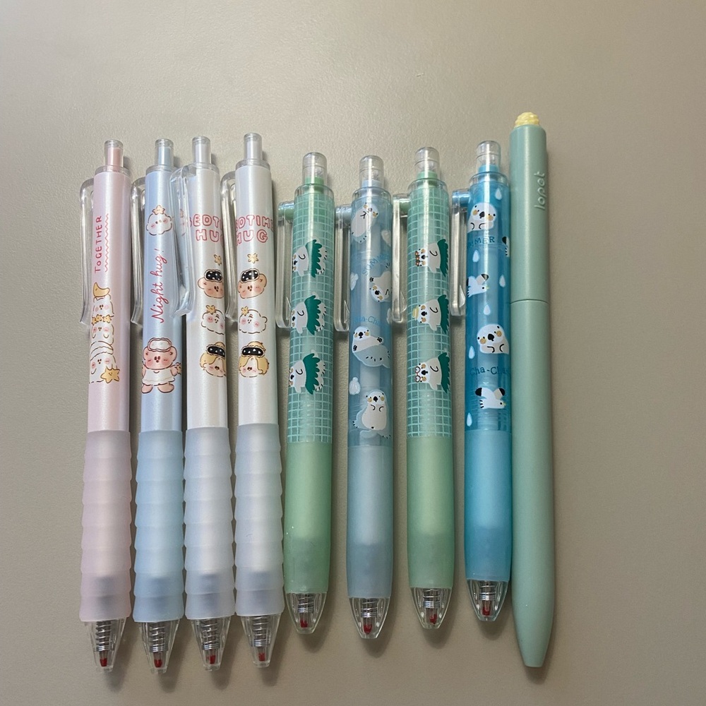 Cute Character Gel Pens Set - New